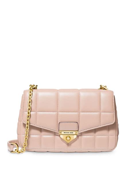 michael kors pink purse with studs|Michael Kors soho large.